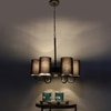 Devansh Black Wall Mounted Lamp With Black  Cotton Shade