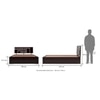 Stockholm Hydraulic Storage Bed (Solid Wood) (Mahogany Finish, King Bed Size)