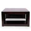 Wayne Sheesham Wood Contemporary Square Coffee Table In Extra Dark Mahagony Finish