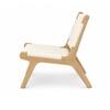 Bombay Woven Accent Chair in Teak Finish