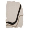 Handmade Natural Wool Shaped Rug Abstract Flow Ivory 3 x 5 Feet Carpet