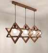 Paragon 3 Series Brown Solid Wood Cluster Hanging Light