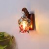 Devansh Solid Wood Electric Wall Light in Brown Colour with Multi Shade Count of 1 Light