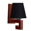 Devansh Solid Wood Electric Wall Light in Black Colour with Black Shade Count of 1 Light