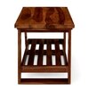 Alison Sheesham Wood Accent Rectangle Coffee Table In Natural Teak Finish