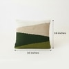 Cozy Kaleidoscope Green Cotton Knitted Cushion Cover 16X16 Inches