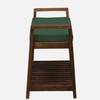 Sandvik Solid Wood Shoe Rack with Seating in Walnut Brown finish