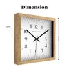 Arabic Numerals Square Wooden Wall Clock