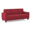 Apollo Neo 3 Seater Fabric Sofa in Salsa Red Colour (Back Height : Regular, Cushion Type : Hard)