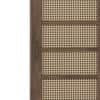 Fujiwara 24 Pair Solid Wood and Cane Shoe Cabinet In Danish Walnut Finish