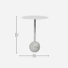 Metalsmith Marble Side Table in White Finish