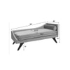 Euclid Velvet Chaise Lounger in T Blue Colour