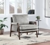 Serenity Boucle Fabric Arm Chair in Grey