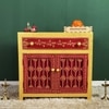 D'Dass Big Red Sheesham and Mdf Wooden Temple For Pooja With Cabinet