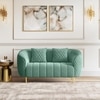 Amora 2 Seater Fabric Sofa In Dusty Turquoise Velvet Colour