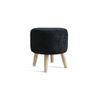 Melanie Solid Wood Stool in Black Colour