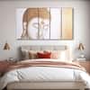 The Castle Decor Lord Buddha Meditation Wall Painting Wooden Framed 27x48 Inch (Style 23)