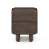 Olen Solid Wood Bedside Table In Danish Walnut Finish