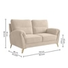 Osbert Velvet 2 Seater sofa in Beige color