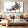 The Castle Decor Krishna Ji Wall Painting Wooden Framed 27x48 Inch (Style 3)