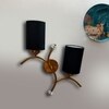 Devansh Metal Electric Wall Light in Gold Colour with Black Shade Count of 2 Lights