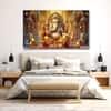 The Castle Decor Lord Ganesh Ji Wall Painting Wooden Framed Digital Painting 27x48 Inch (Style 1)