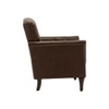 Jones Pu Leather Wing Chair- Brown