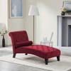 Knup Velvet Chaise Lounger in Maroon Colour