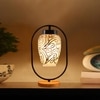 Devansh Multicolor Glass Wooden & Iron  Table Lamp -17 Inch Height  -Ab