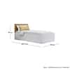Hexa Engineered Wood Modern Single Bed With Headboard With Storage In Frosty White And Giant Wood