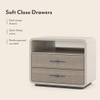 Valeria Bedside Table in Dual Tone Finish