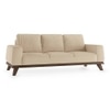 Granada Essential 3 Seater Fabric Sofa in Pearl Colour