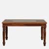 Rangrez Sheesham Wood 6 Seater Dining Set in Honey Oak Finish with Cushioned Chairs