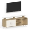 Bluewud Skiddo Engineered Wood Tvcabinet In European Oak & White Finish