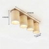 Elementary Brown Solid Wood Ceiling Light