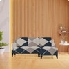 Right Aligned 2 Seater Right Aligned Chaise Navy Cubes Sofa Cover