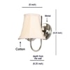 Devansh Steel Wall Mounted Lamp With Off-White Cotton Shade