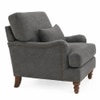 Dexter Boucle Fabric Lounge Chair in Grey Colour