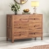 Magellan Solid Wood Chest of 6 Drawers in Teak Finish