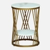 Metlim Metal Side Table in Gold Colour