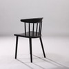 Kepler Brooks Aura Cafeteria Dining Chair in Black Colour