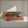 Casa Haven Relax Queen Size Bed in velvet With Engineered Hardwood Frame & Hydraulic Storage