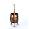 Desert Art Metal Handpainted Yellow Deer Pen Stand