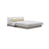Hexa Engineered Wood Modern Queen Bed With Headboard Without Storage In Frosty White