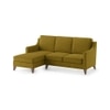 Abbey Sectional Sofa (Colour : Olive Green, Cushion : Hard, Seater : Left Aligned 2 Seater + Left Aligned Chaise)