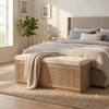 Canora Solid Mango Wood Storage Trunk Taupe
