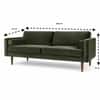 Dalfred Solid Wood Sofa in Walnut