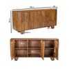 Amber Solid Mango Wood Sideboard with 3 Door in Natual Finish