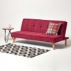 Brower 3 Seater Sofa Cum Bed In Maroon Color