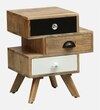 Tarquin Solid Wood Bedside Table in Natural Finish